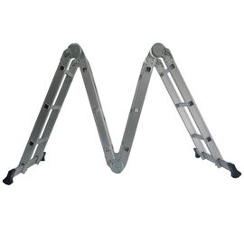 Silver Aluminum Multi Purpose Ladder 4x3 High Strength Long Life Span
