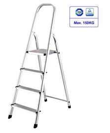 Anti Slip Aluminum Platform Step Ladder 4 Steps With Handle Easy To Store