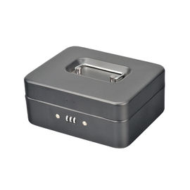 3 Compartment Metal Cash Box Coin Multi Color Money Collection Safes