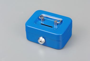Small Portable Coin Saving Money Safe Box / Cash Money Box With Lock