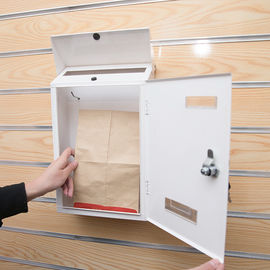 Wall Mount Lockable Modern Outdoor Galvanized Metal Mailbox Letterbox