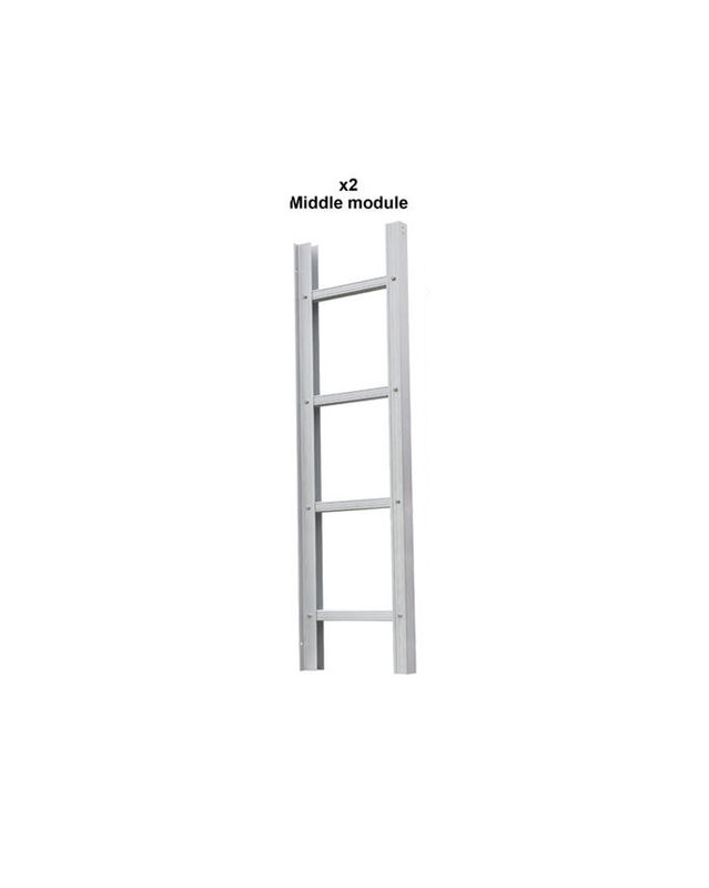 High Strength Aluminum Fire Escape Ladder Silver Aluminum Fixed Ladder