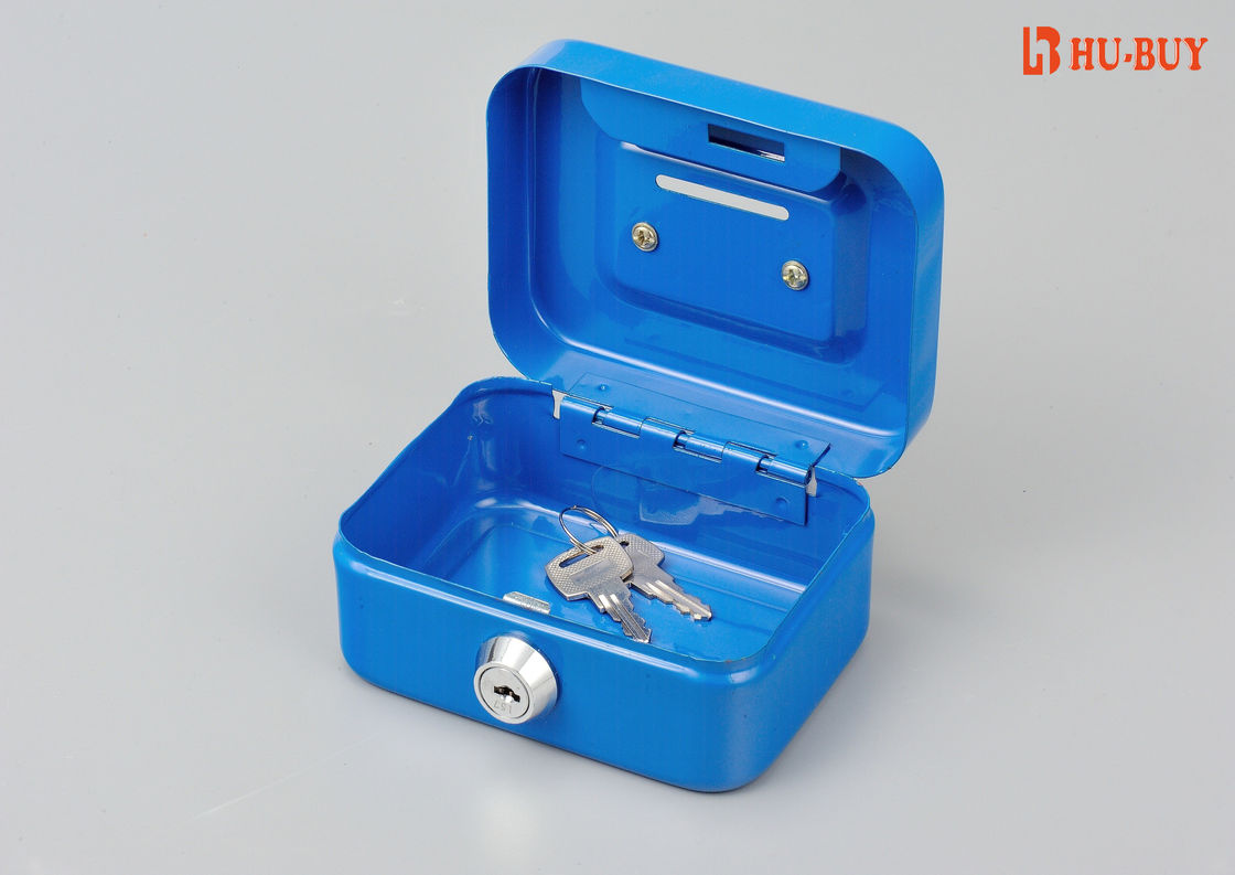 Small Portable Coin Saving Money Safe Box / Cash Money Box With Lock