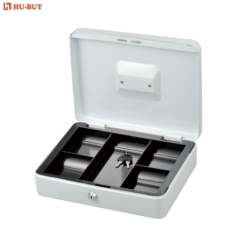 12 Inch Wear Resistant 5 Compartment Coin Storage Money Safe With Key Lock