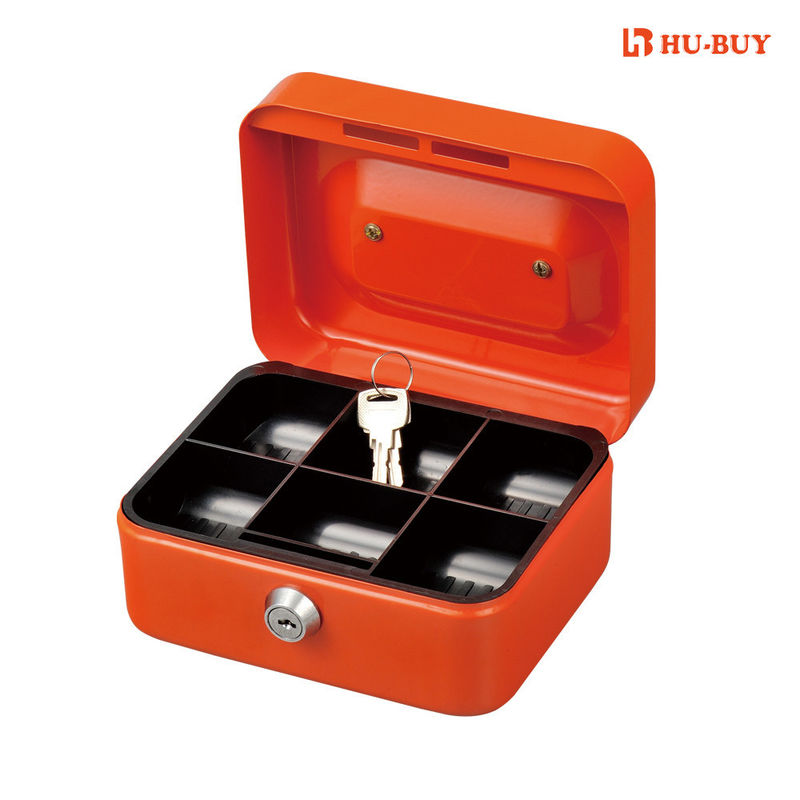 Lightweight Chrome Plated  Metal Cash Box With Lock Coin Storage Safes